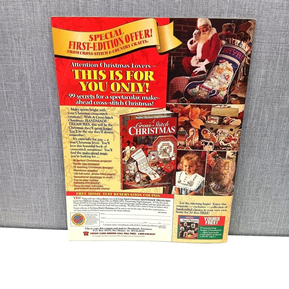 Cross Stitch Country Crafts Nov‎ Dec 1995 Gingerbread House Hanukkah Christmas